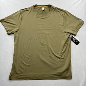 Rhone T-Shirt Reign Short Sleeve Mesh Back Stripe Olive‎ Green Mens XXL NWT